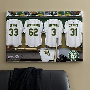 Personalized Oakland A's MLB Baseball Locker Room Canvas - 11752