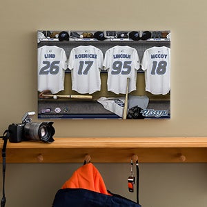 Personalized Toronto Blue Jays MLB Baseball Locker Room Canvas - 11753