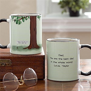 Personalized Coffee Mugs for Fathers - Acorn and Oak Tree - 11764