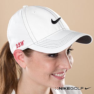 Ladies Personalized Golf Hat - White Nike Dri-Fit - 11782