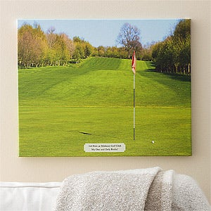 Personalized Golf Photo Canvas Art - Perfect Day - 11912