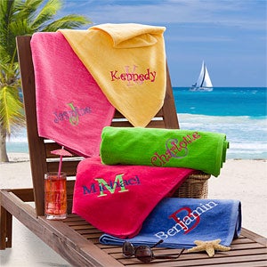 Kids Personalized Beach Towels - All About Me - 11931