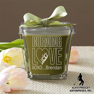 Personlized Elvis Burning Love Candles - 11943