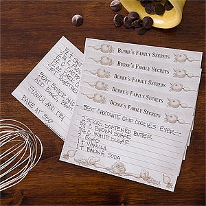 Personalized Recipe Cards - Bon Appetit - 11951