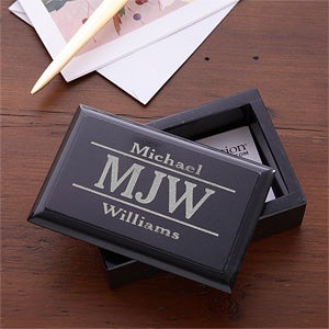 Personalized Business Card Holder - Marble - 11956