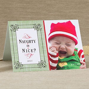 Personalized Photo Christmas Cards - Naughty or Nice - 11964