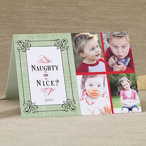 Personalized Photo Christmas Cards - Naughty or Nice - 11964
