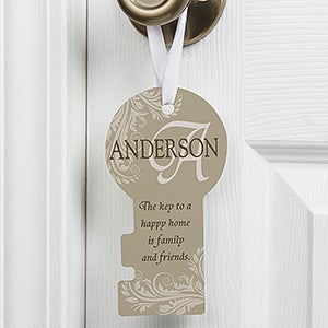 Personalized Door Knob Hanger - Happy Home - 12002