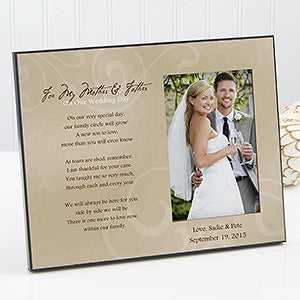Personalized Wedding Picture Frame - To My Parents - Wedding Gifts