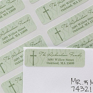 Personalized Christmas Address Labels - Holiday Joy Cross - 12023