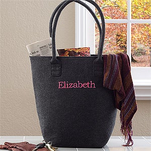 Personalized Felt Tote Bags - The Charlotte - 12031