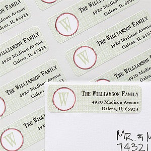Personalized Return Address Labels - Family Monogram - 12034