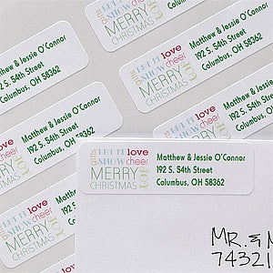 Personalized Return Address Labels - All About Christmas - 12041