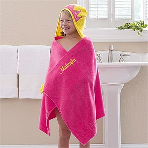 Personalized Girls Hooded Bath Towel - Princess - 12057