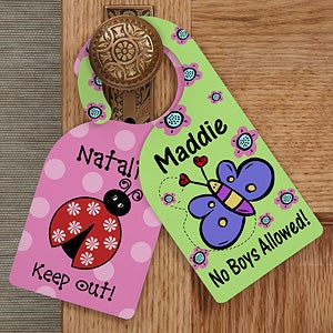 door personalized knob hanger bedroom