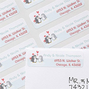 Personalized Penguin Return Address Labels - 12061