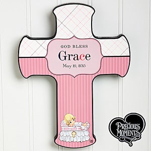 Personalized Christening Wall Cross - Precious Moments - 12067