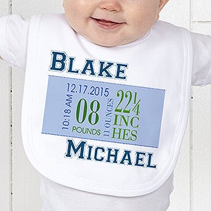 Personalized Baby Boy Clothes - Birth Date - 12074