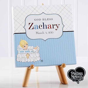 Personalized Baby Christening Canvas Print - Precious Moments - 12084