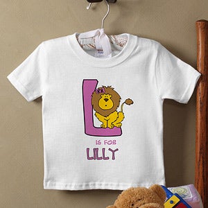 Personalized Kids Clothing - Alphabet Animals Design - 1209
