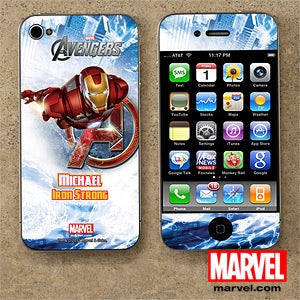 Personalized Avengers iPhone Skin - Iron Man, Hulk, Captain America, Thor - 12099