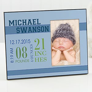 Personalized Baby Picture Frame for Boys - Baby's Birth - 12112