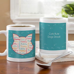 Personalized Coffee Mugs - I Love My Cat - 12136