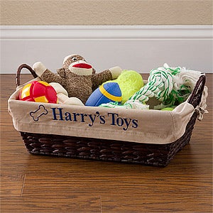 personalised dog toy baskets
