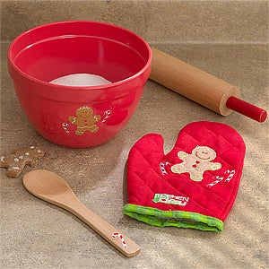 Personalized Kids Baking Set - Gingerbread Cookies - 12147