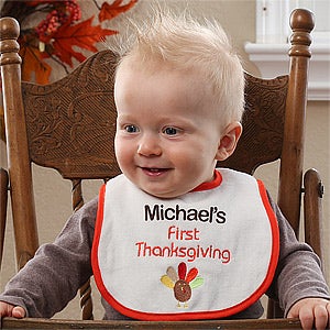 Personalized Baby's First Thanksgiving Bib - 12148
