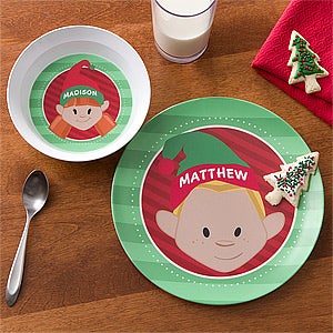 Personalized Kids Dinnerware - Christmas Characters - 12151D