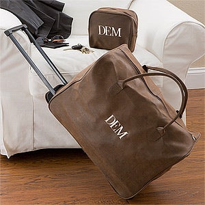 Personalized Luggage Set - Wheeled Suitcase & Toiletry Bag - 12167