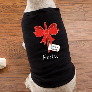 Personalized Christmas Dog Shirts - Christmas Bow - 12171