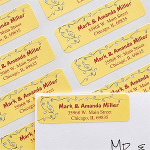 Personalized Address Labels - Christmas Lights - 12183