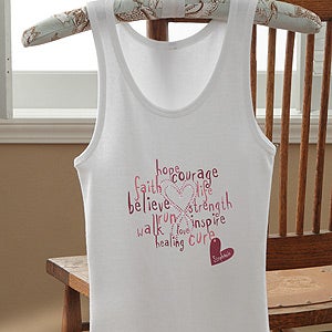 Personalized Breast Cancer Awareness Clothing - Hope, Courage, Life - 12202