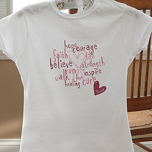 Personalized Breast Cancer Awareness Clothing - Hope, Courage, Life - 12202