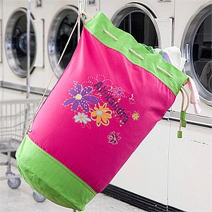 Personalized Laundry Bag for Girls - Flower Power - 12205