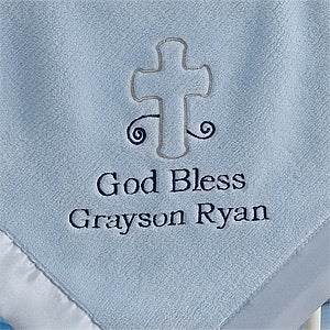 Personalized Baby Blankets - God Bless Baby - 12288