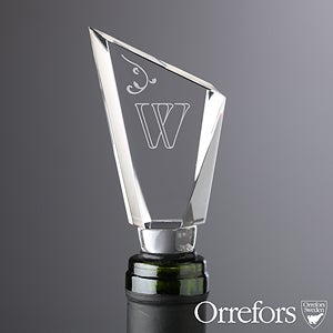 Initial Monogram Crystal Wine Stopper by Orrefors - 12305