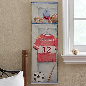 Boys Personalized Sports Jersey Canvas Artwork - 12307