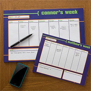 Personalized Desk Pad Calendars for Men - His Weekly Agenda - 12311