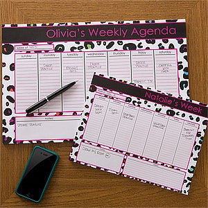 Personalized Desk Pad Calendars for Women - Her Weekly Agenda - 12312