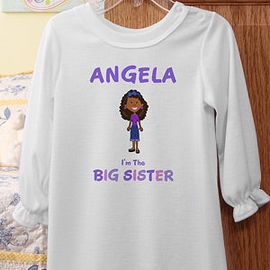 Personalized Girl Cartoon Character Clothes - I'm The Sister - 12315