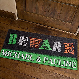 Personalized Halloween Doormats - Beware - 12324