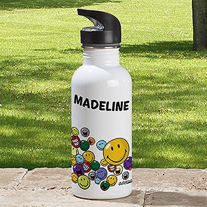 Personalized Water Bottles - Smiley Face - 12340