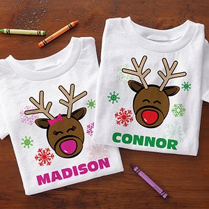 Personalized Kids Christmas Clothing - Reindeer - 12385