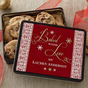 Personalized Christmas Cookies Gift Tin - 12405