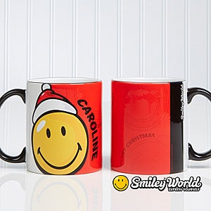 Personalized Kids Christmas Mugs - Smiley Face - 12406