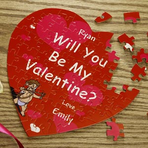 Personalized Heart Shaped Puzzle - Love Connection - 1245