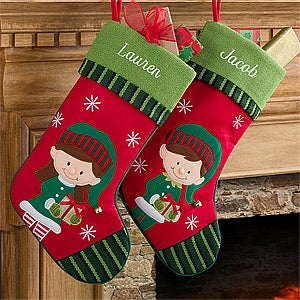 Personalized Kids Christmas Stockings - Santa's Helper - 12472